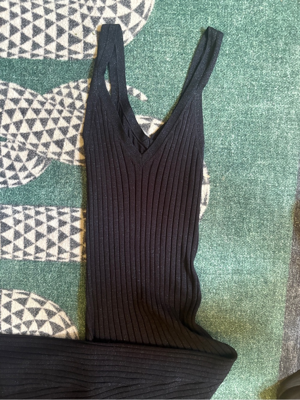 Significant Other Goldie Black Shimmer Knit Maxi Dress View 5